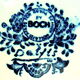 Delftois-patterned potcover by Boch-Maestricht for Royal-Sphinx-Holland