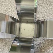 Vintage coffee table in glass and chrome