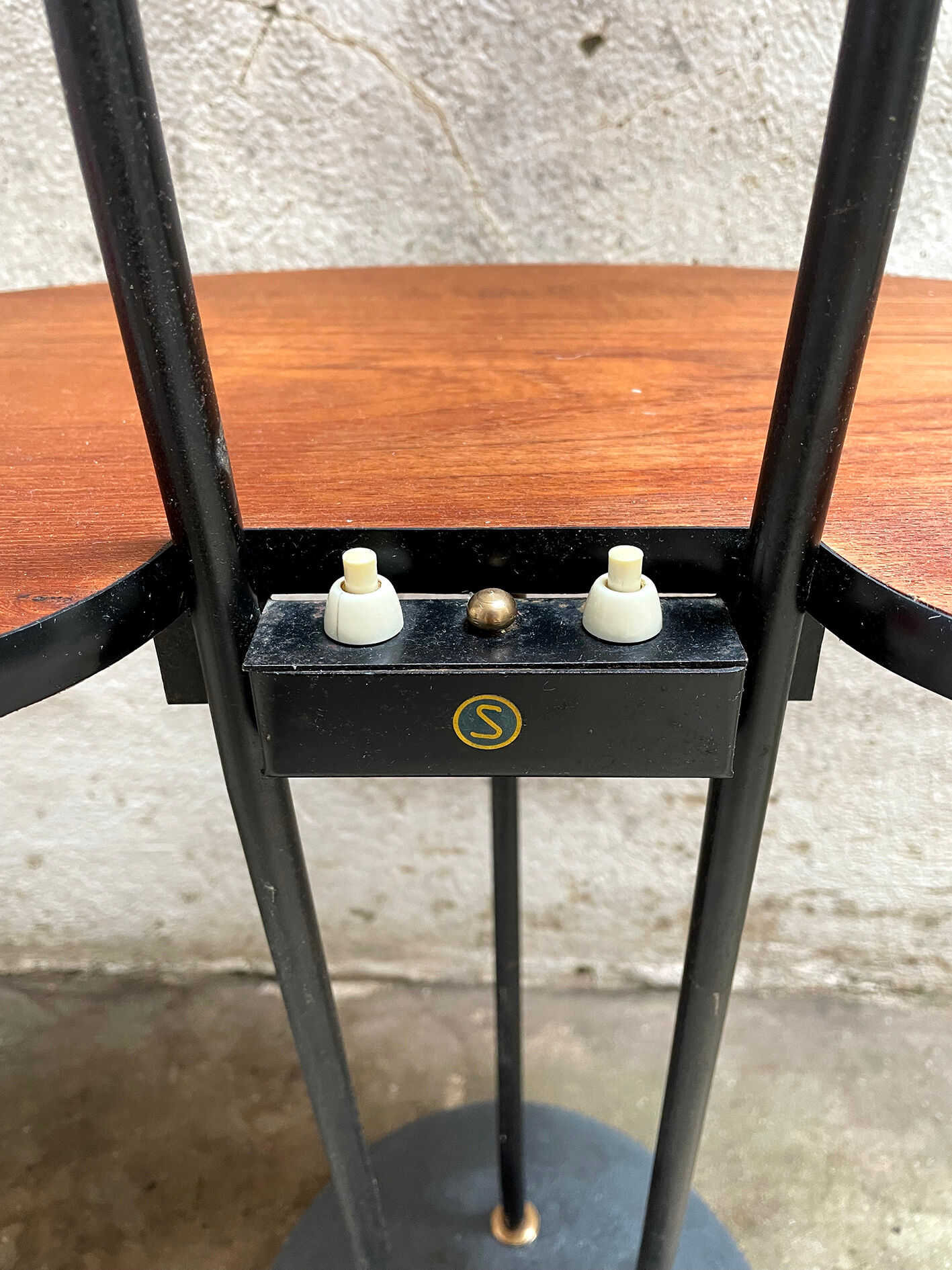 Mid century swedish floor lamp with teak table