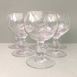 6 verres à vin en cristal