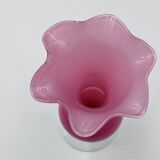 Pink and white opaline vase 31 cm