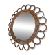 Miroir rotin vintage 1970