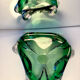 Green Murano glass vide-poche / ashtray from 1970