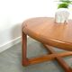 Table basse ronde en teck Niels Bach Danemark