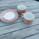 2 cups with Villeroy & Boch saucers, siena model.
