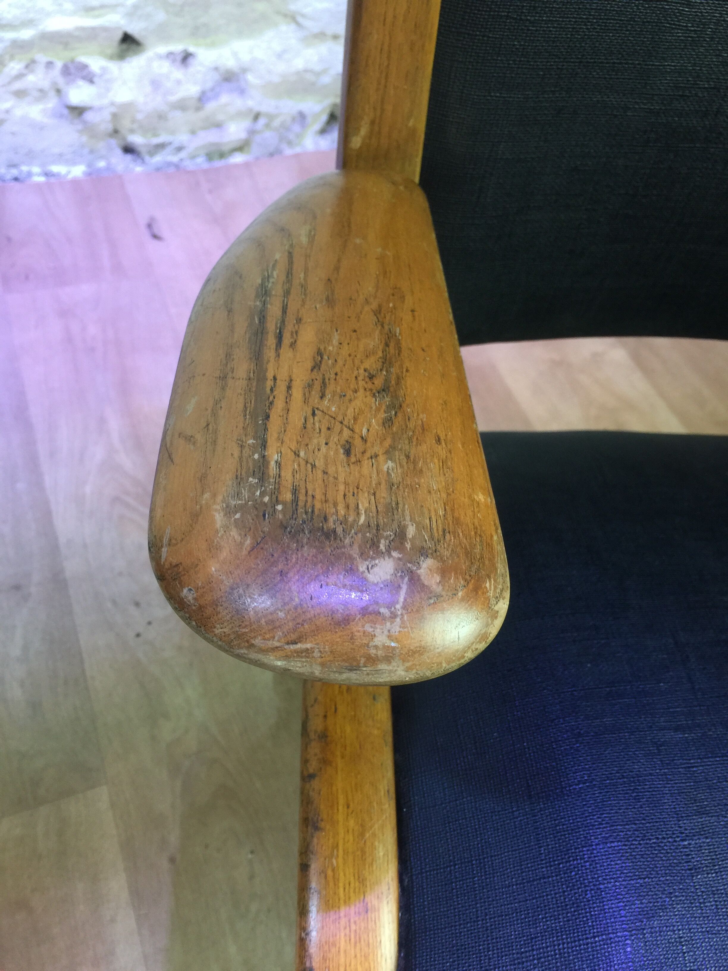 Pair of Bow Wood armchairs 1950s