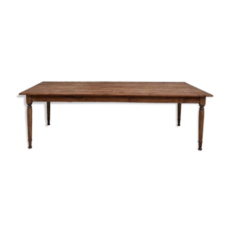 Large solid cherry farm table, 250 x 110 cm