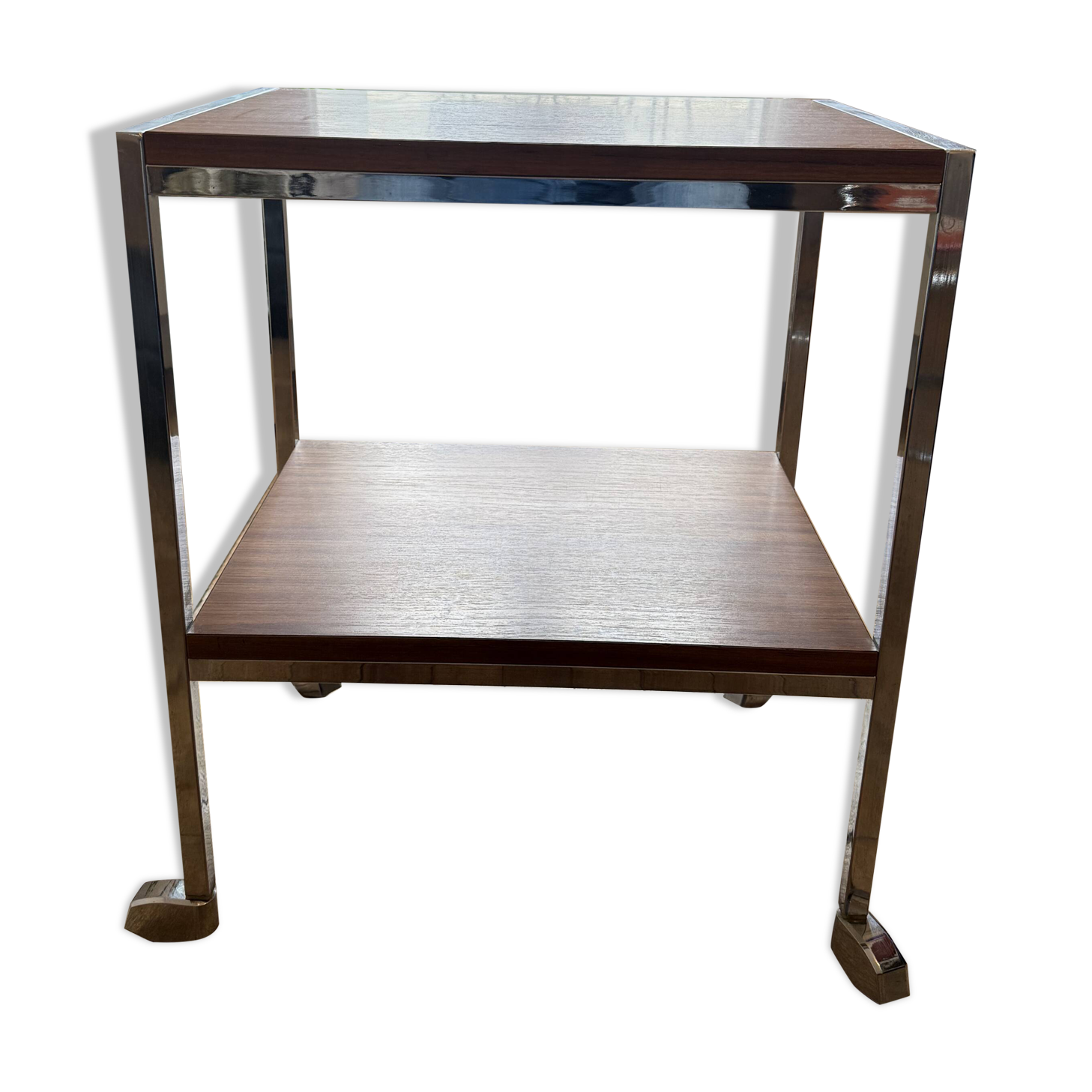 Wood and chrome sideboard