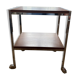 Desserte en bois et chrome