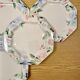 Assiettes Fidji Japon octogonales fleuries en grès