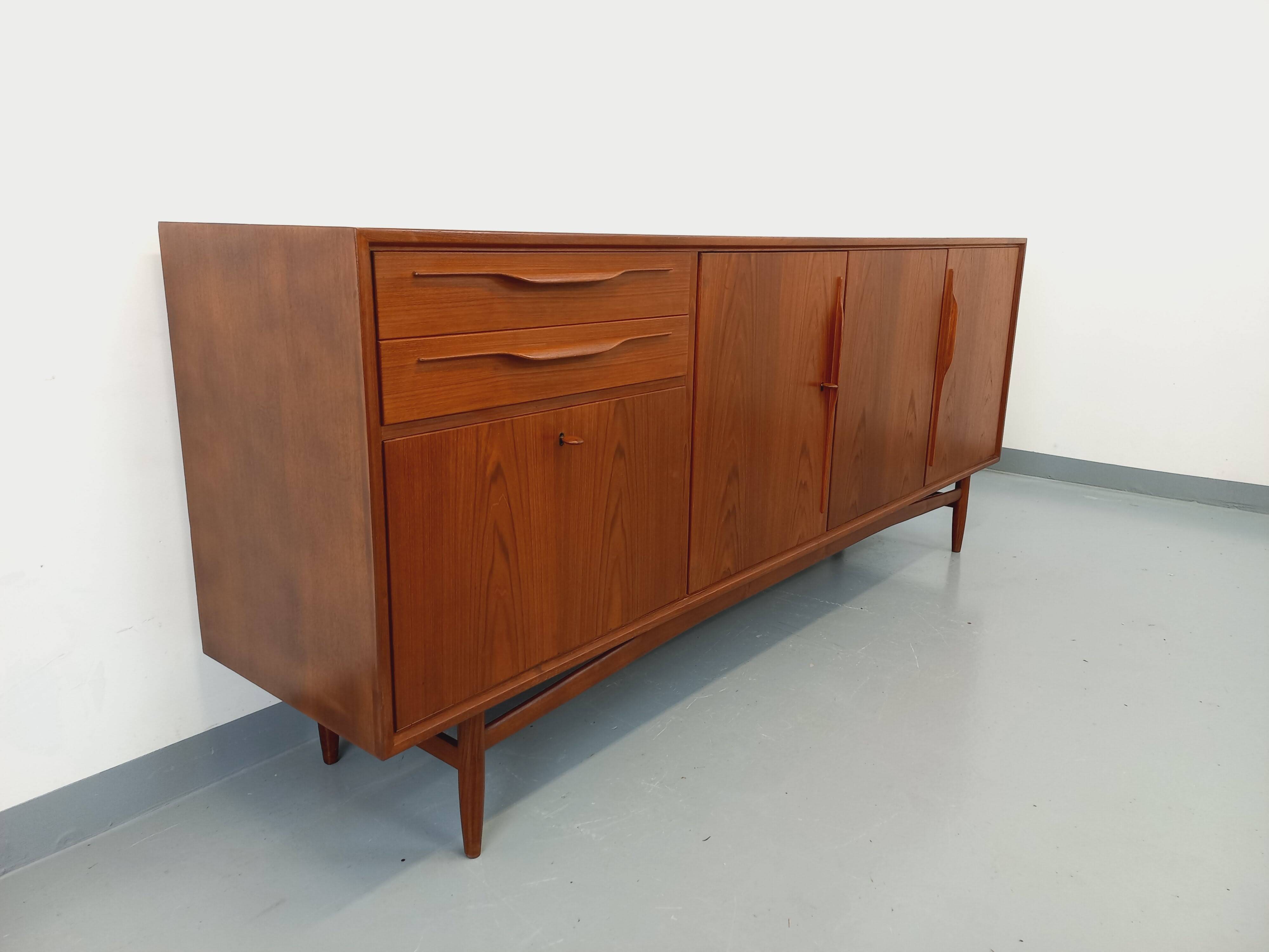 Vintage Swiss Teak Scandinavian style sideboard in teak from the 60s