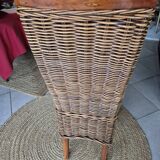 Wood and rattan chair