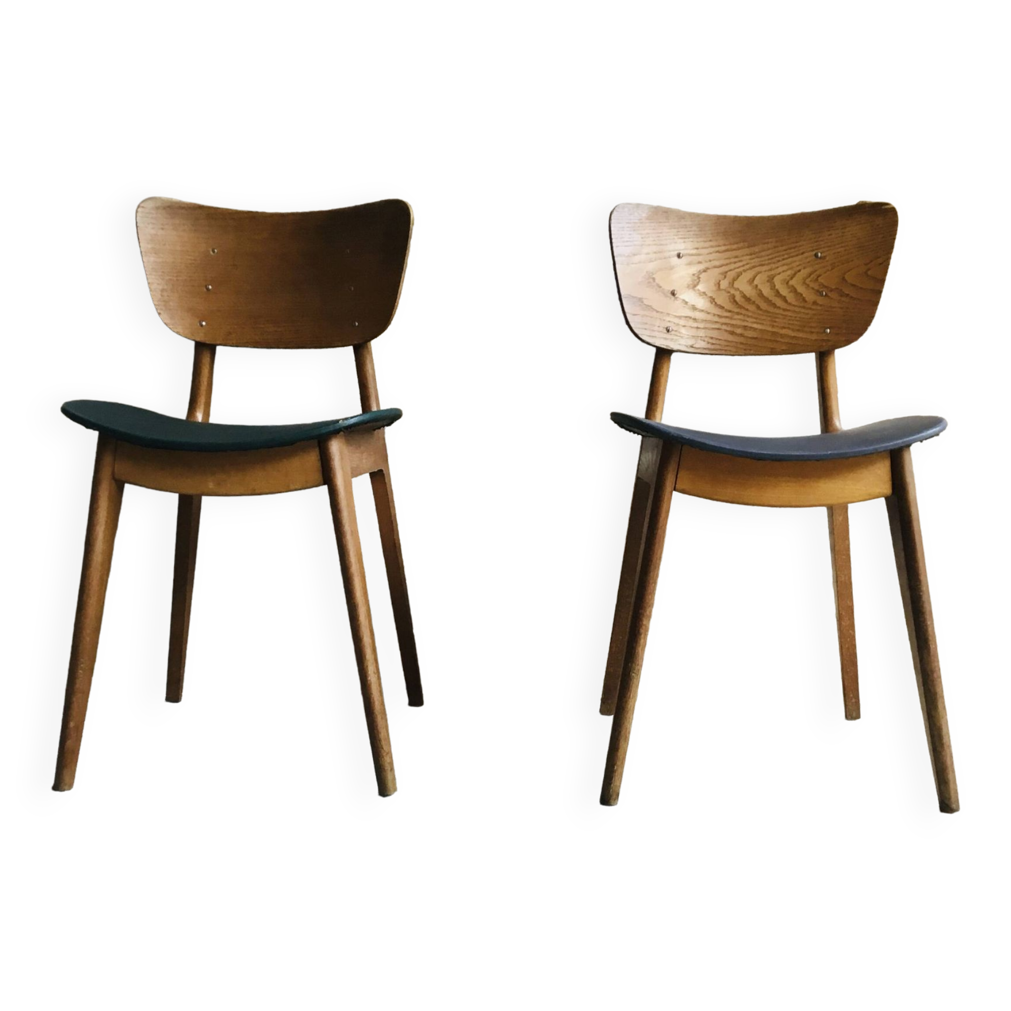 Pair of 6517 chairs by Roger Landault - design 1950