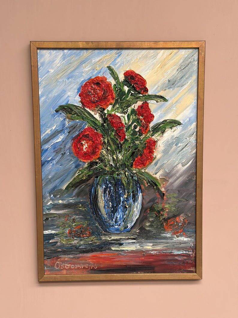 Original Swedish Oil on Canvas – “Stillben” by Osborne – Vintage & Framed