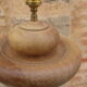 Pied de lampe en bois tourné
