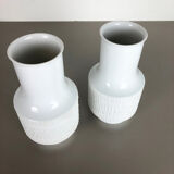 Set of 2 Porcelain Op Art Vase by Richard Scharrer for Thomas, Germany, 1970s