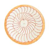 Large vintage apple barbotine pie display
