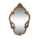 Miroir doré baroque ovale allongé