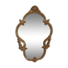 Miroir doré baroque ovale allongé