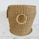 Corbeille de rangement en rotin tressé " hibou, chouette " 1970