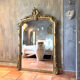 19th-century gilded pediment mirror