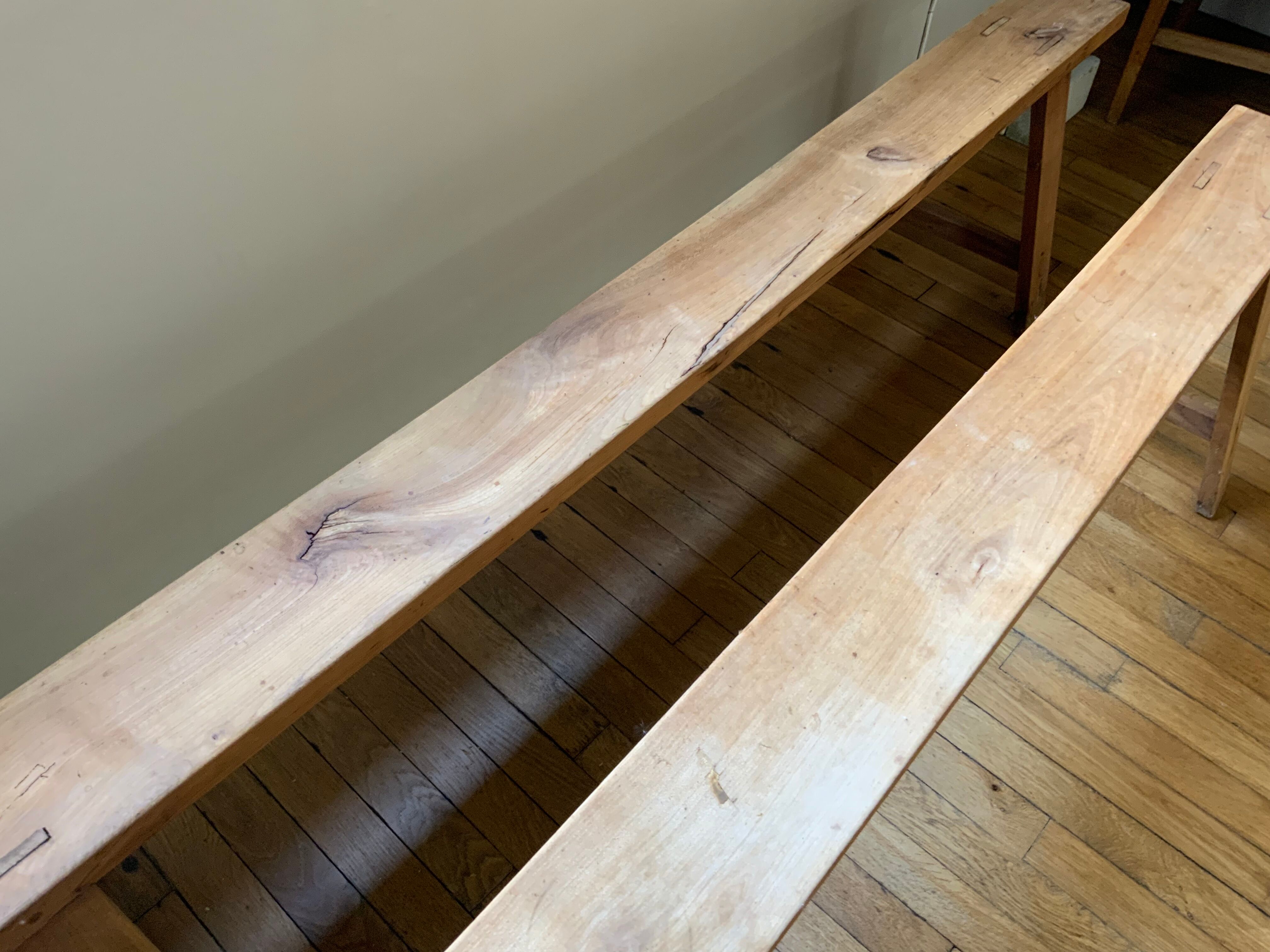 Pair of farm benches