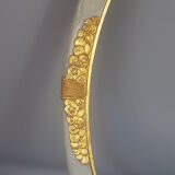 Old Art-Deco oval wood -stucco frame, 56x41 cm, 50x35 cm SB leaf