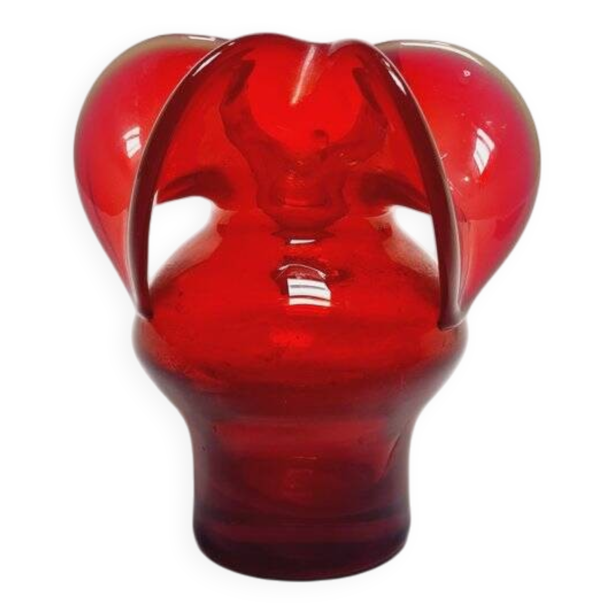 Vintage vase by Czesław Zuber for Sudety Glassworks, Poland, 1970s