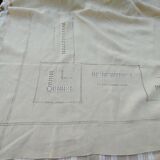 Old great days sheet & returns ecru linen canvas - (circa 1900) never used 228 x 290 cm