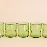 Set of five vintage water glasses