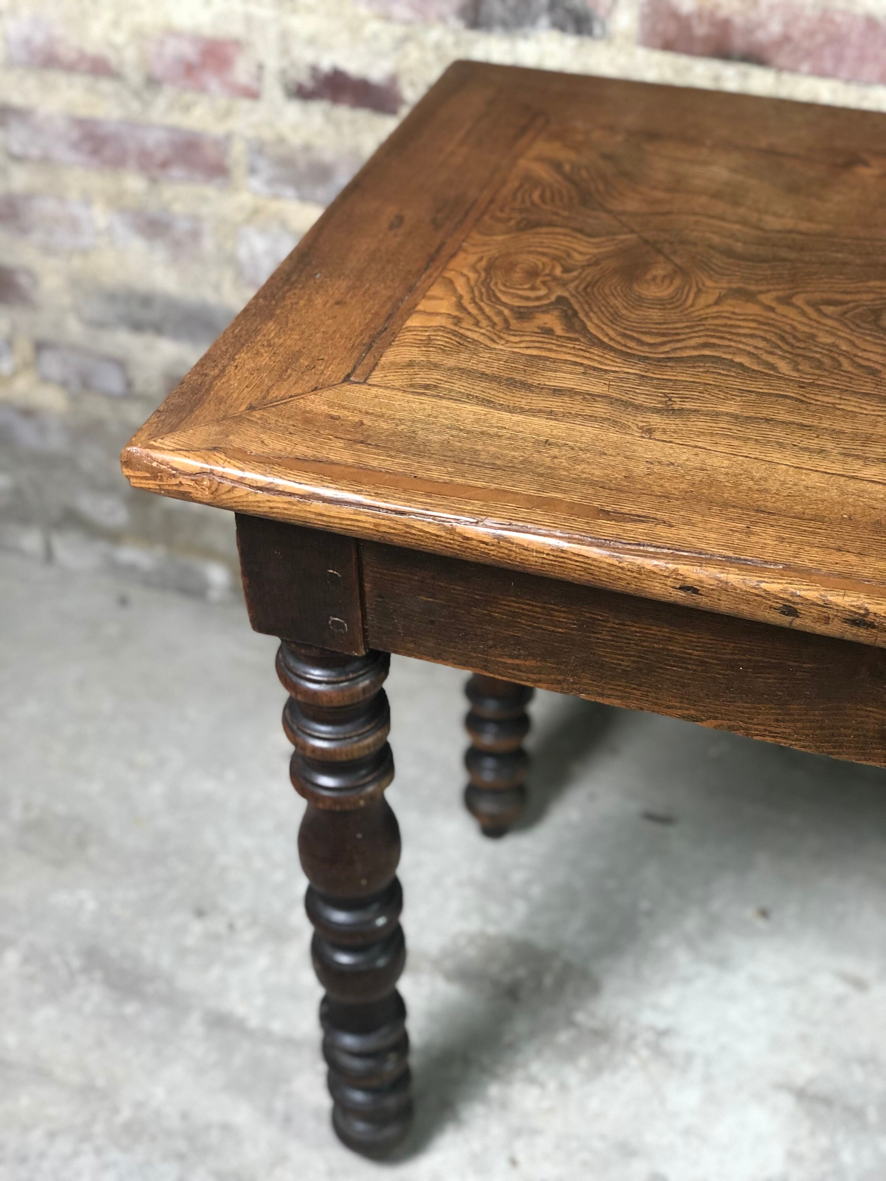 Draper's table / solid oak console 1900s