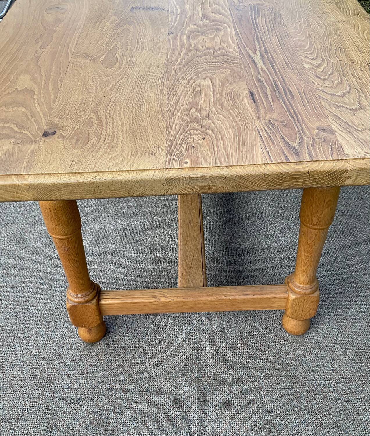 Solid oak farmhouse table