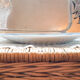 Lot of 4 blue plates "carina" U&C Sarreguemines Terre de Fer