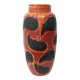 Handmade Orange, Red and Black Glazed Ceramic Vase, Germany