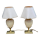 Vintage bedside lamp pair golden pineapple egg Maison Le Dauphin years