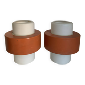 Pair of vintage 1960s Louis Kalff "Ivy" Philips carrot pendant lights - 22 cm
