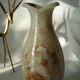 Vase en pierre onyx agathe vintage