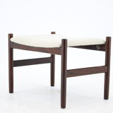 1960s danish stool in bouclé