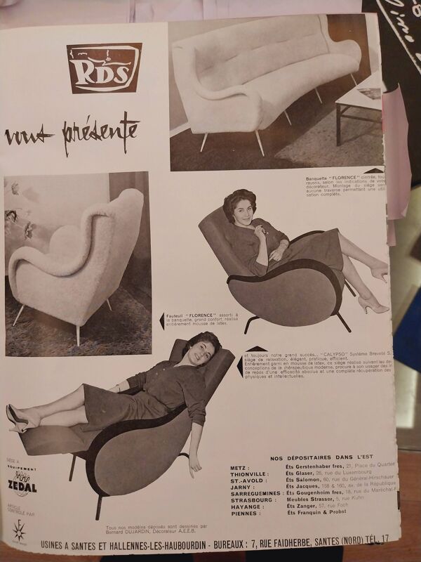 Fauteuil Calypso de Bernard Dujardin 1950