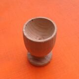 Two shells on foot shower turned wood raw finish