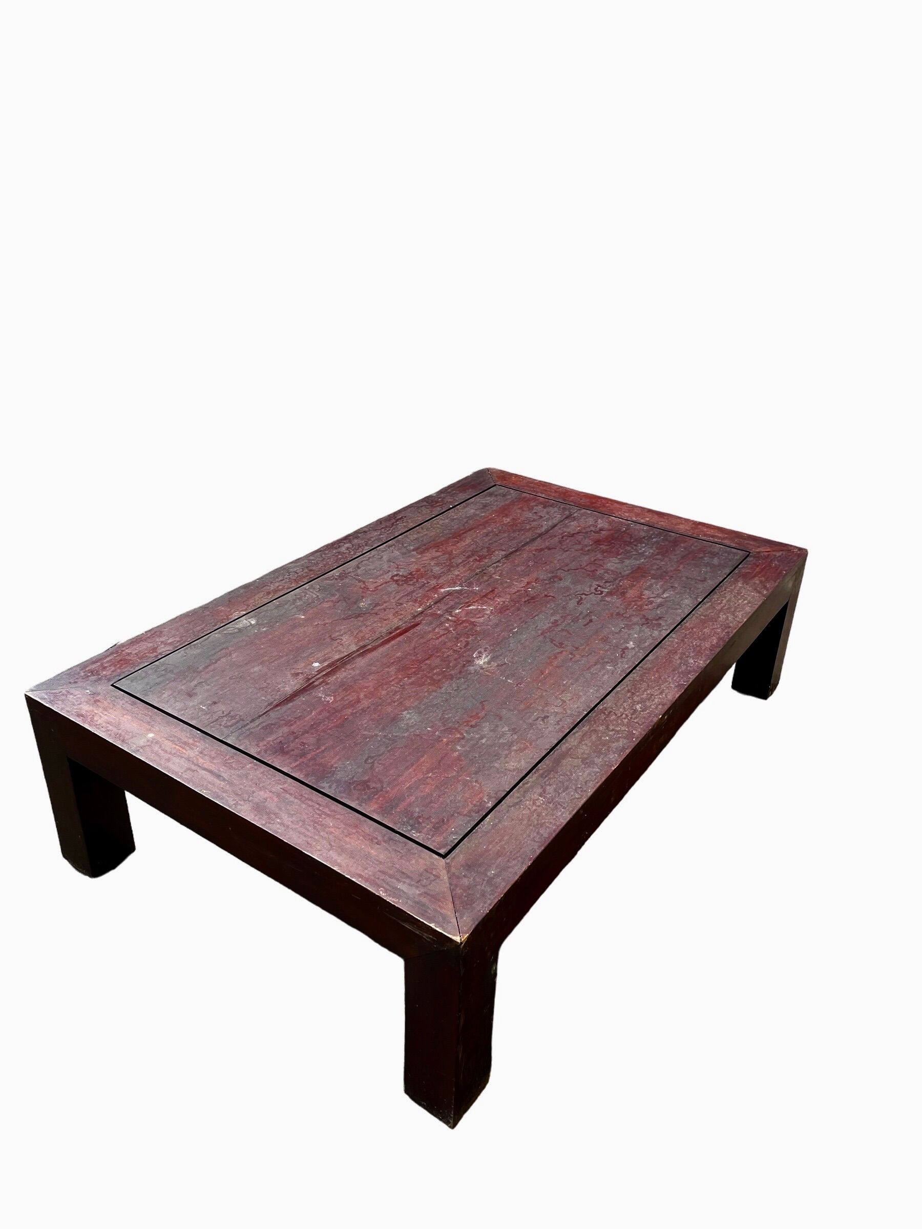 Solid teak coffee table