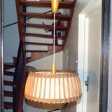 Scandinavian suspension in jute and wicker Ø 44cm