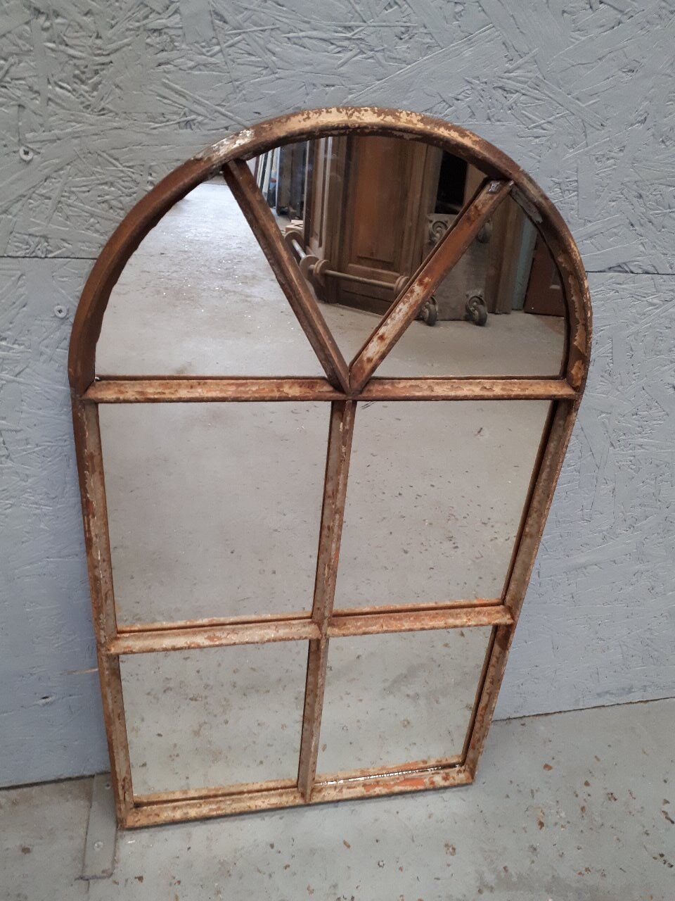 Miroir industriel imposte métallique 72x42cm