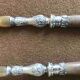Service cutlery in horn, silver metal and wood in their box