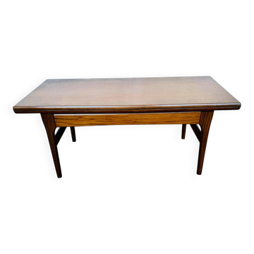 Teak coffee table, 1950s model, height adjustable