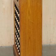 Flamed walnut sideboard for 36 bottles with drawer