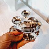 6 classic ice cream or Macedonian stainless steel bowls