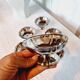 6 classic ice cream or Macedonian stainless steel bowls