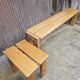 Maison regain set of 3 pieces in solid elm from the 70s and 80s.