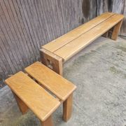 Maison regain set of 3 pieces in solid elm from the 70s and 80s.